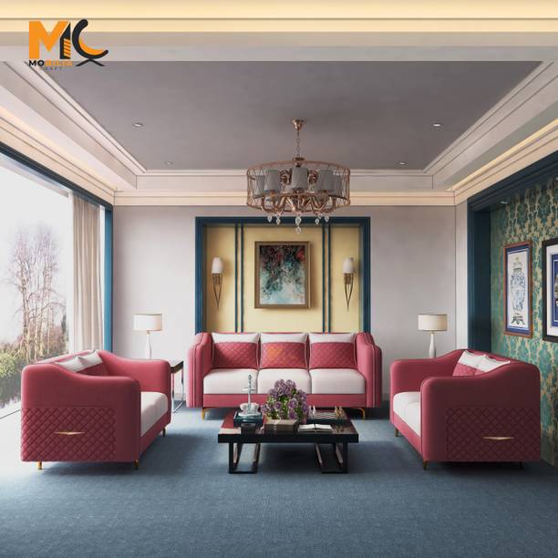 Mobilia Craft Vintage Fabric 3 + 2 + 2 Sofa Set