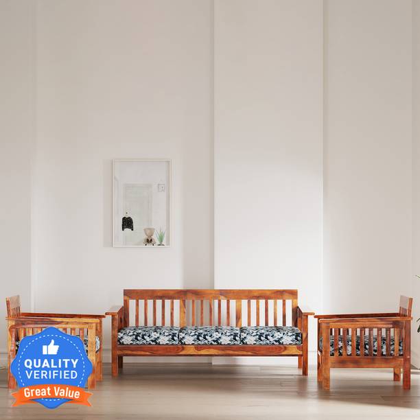 Flipkart Perfect Homes Juliana Sheesham ( Rosewood ) Solid Wood 3 + 1 + 1 Sofa Set