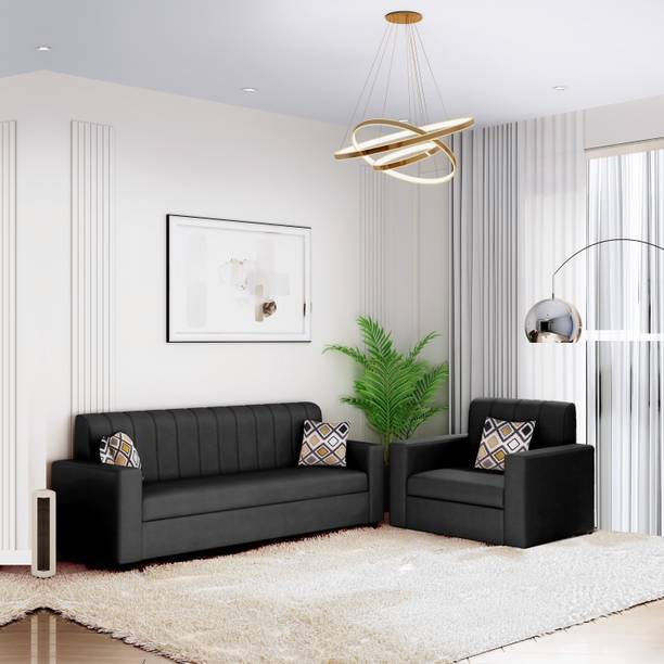 Bharat Lifestyle Tulip Leatherette 3 + 1 Sofa Set