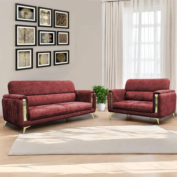 smartychoice Fabric 3 + 2 Sofa Set