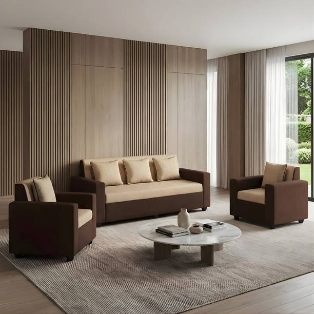 Bharat Lifestyle Tulip311 Fabric 3 + 1 + 1 Sofa Set
