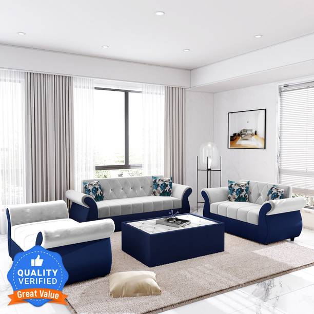 Bharat Lifestyle Alina Fabric 3 + 2 + 2 Sofa Set