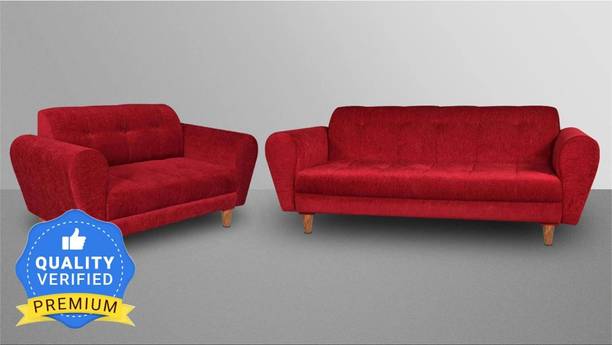 Seventh Heaven 5 Seater Sofa Set, Chenille Molfino Fabric with 1 Year Warranty Fabric 3 + 2 Sofa Set