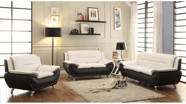 fabrique Visionary Leatherette 3 + 2 + 1 Sofa Set