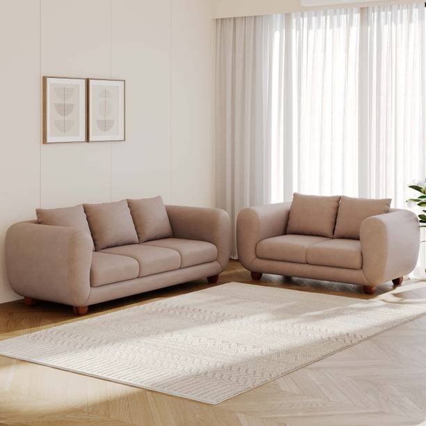 Atharv Homes Imperia Premium Velvet Fabric 3 + 2 Sofa Set