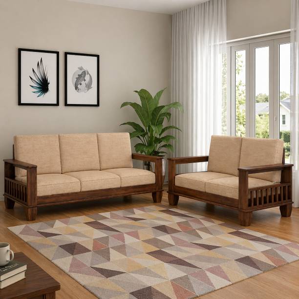SWANGIA ARTS Fabric 3 + 2 Sofa Set