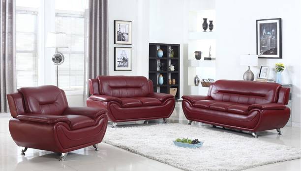fabrique Visionary Leatherette 3 + 2 + 1 Sofa Set
