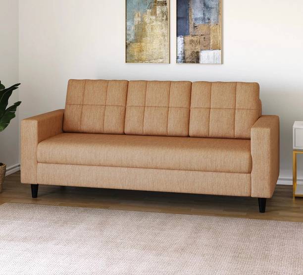 RM HOME Gaura Molfino fabric for living room Fabric 3 Seater  Sofa