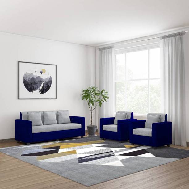 Bharat Lifestyle Tulip Fabric 3 + 1 + 1 Sofa Set