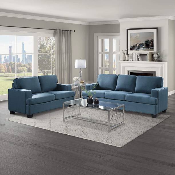 COUCHPOTATO Premium Quality Velvet Fabric 3 + 2 Sofa Set