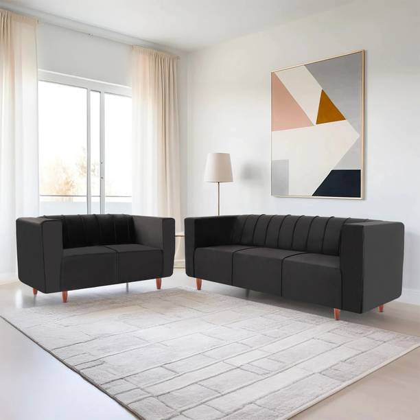 Seventh Heaven Sydney 5 Seater Sofa Set, Plush Suede Fabric Fabric 3 + 2 Sofa Set