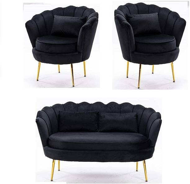 Smarts collection beautiful fabric sofa set with metal legs for your living room, bedroom, office Fabric 2 + 1 + 1 Sofa Set