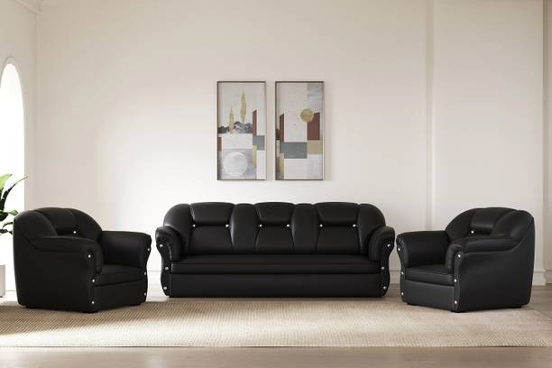 Flipkart Perfect Homes Bella Comfortable Stylish Leatherette 3 + 1 + 1 Sofa Set