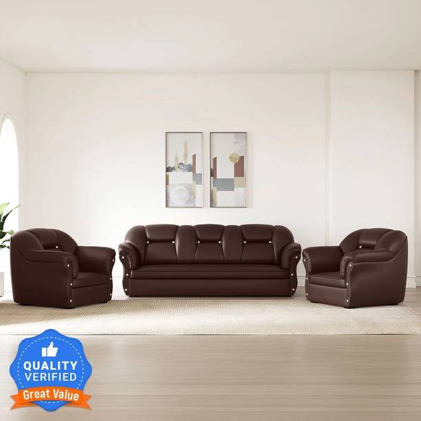 Flipkart Perfect Homes Bella Leatherette 3 + 1 + 1 Sofa Set