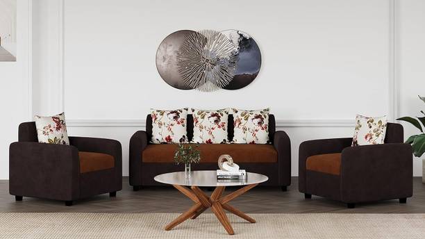 ELTOP Mushi Fabric 3 + 1 + 1 Sofa Set