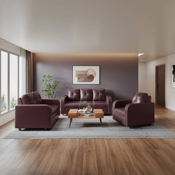 Godrej Interio Tycoon Leatherette 3 + 2 + 1 Sofa Set