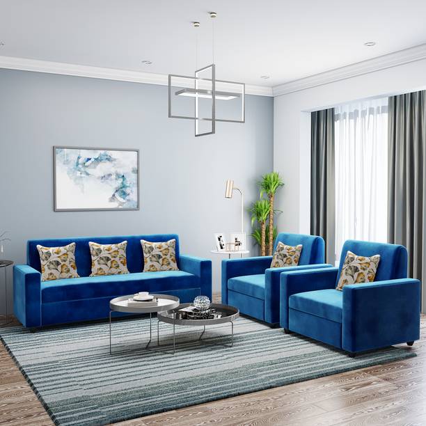 Bharat Lifestyle Desy Fabric 3 + 1 + 1 Sofa Set