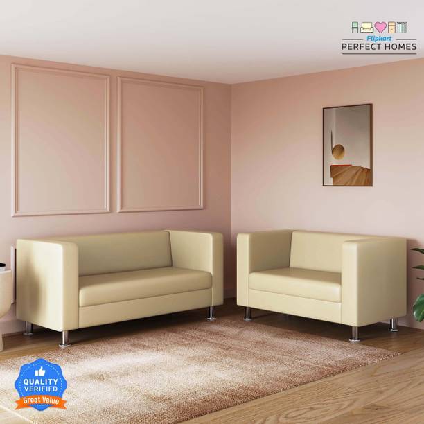 Flipkart Perfect Homes Uno Sofa For Living Room II Home Furniture Leather 3 + 2 Sofa Set