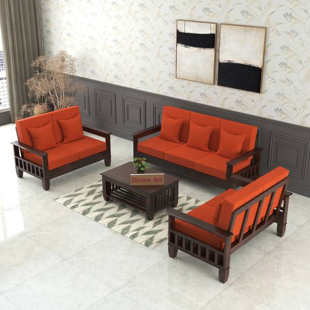 DOKRI 7 Seater Sofa Set For Living, Waiting Room/ Office Fabric 3 + 2 + 2 Sofa Set
