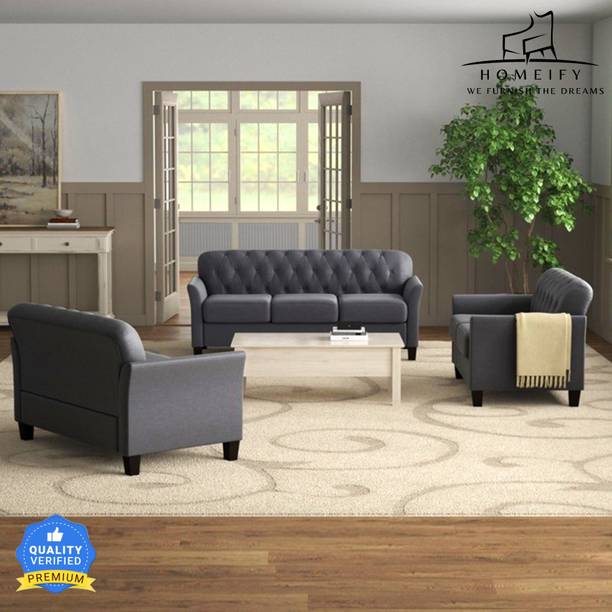 Homeify Aulora 7 Seater Fabric 3+2+2 Sofa Set for Living Room Fabric 3 + 2 + 2 Sofa Set