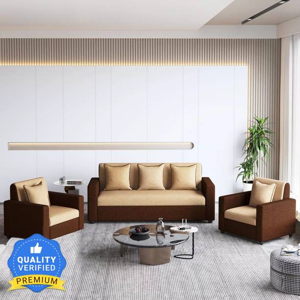 TAKELWOOD Fabric 3 + 1 + 1 Sofa Set