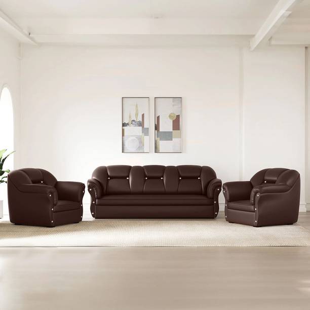 Flipkart Perfect Homes Bella Comfortable Stylish Leatherette 3 + 1 + 1 Sofa Set