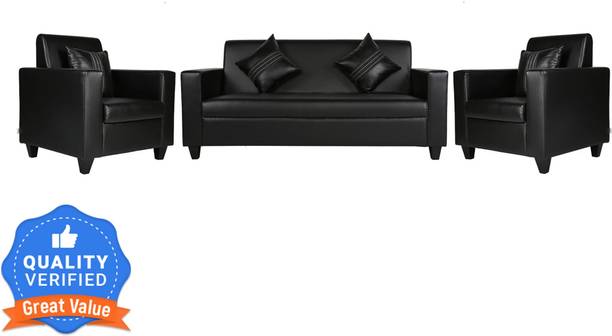 Flipkart Perfect Homes Crete Leatherette 3 + 1 + 1 Sofa Set