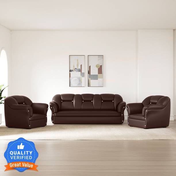 Flipkart Perfect Homes Bella Leatherette 3 + 1 + 1 Sofa Set