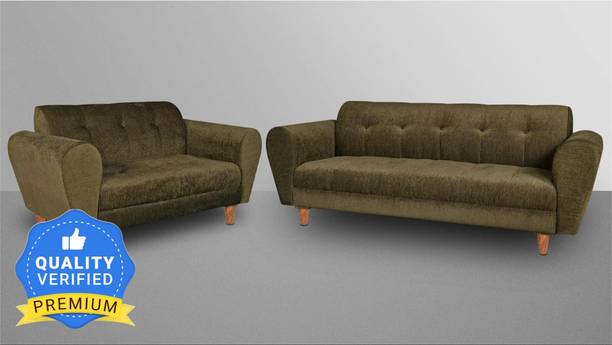 Seventh Heaven Milan 5 Seater Sofa Set, Chenille Molfino Fabric with 2 Year Warranty Fabric 3 + 2 Sofa Set