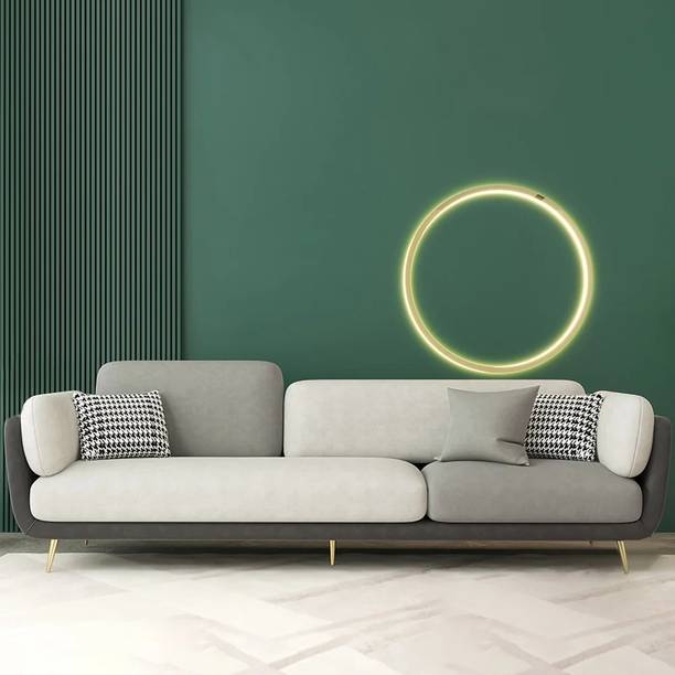 NG Decor Gray Upholstered Sofa 4-Seaters Modern Gold Couch for Living Room in Large Fabric 2 + 2 Sofa Set