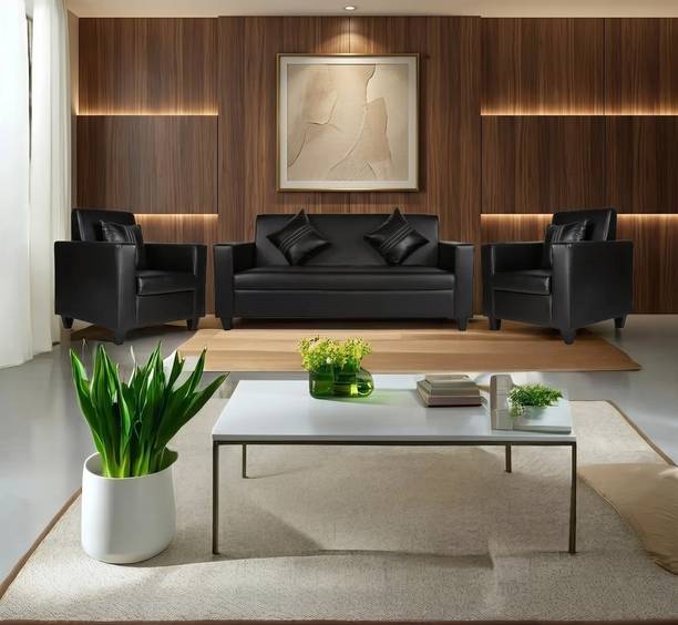 BKR Crete Leatherette 3 + 1 + 1 Sofa Set
