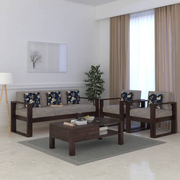 Ganpati Arts Fabric 3 + 1 + 1 Sofa Set