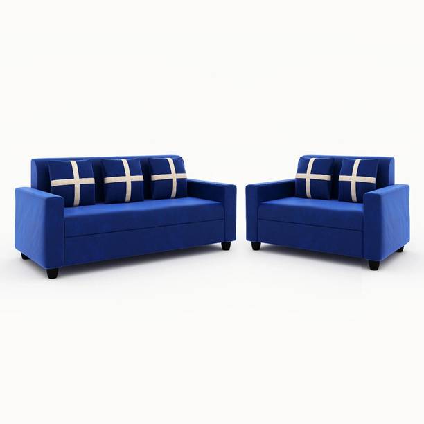 Allie Wood Rio Highback Fabric 3 + 2 Sofa Set