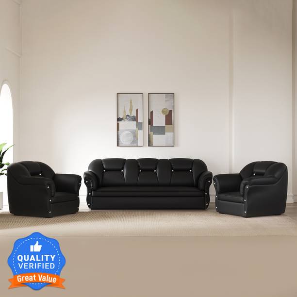 Flipkart Perfect Homes BELLA Leatherette 3 + 1 + 1 Sofa Set