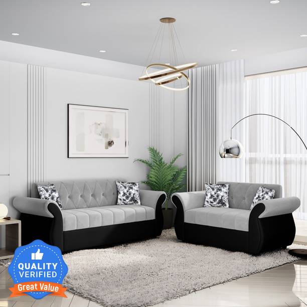 Bharat Lifestyle Alina Fabric 3 + 2 Sofa Set
