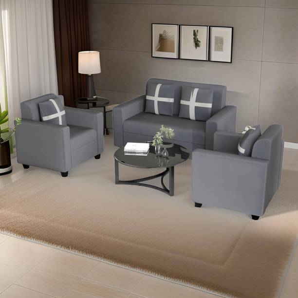 Klenta Home Decor Fabric Upholstered Four Seater Sofa Set Of 2+1+1 For Living Room/ Office || Fabric 2 + 1 + 1 Sofa Set