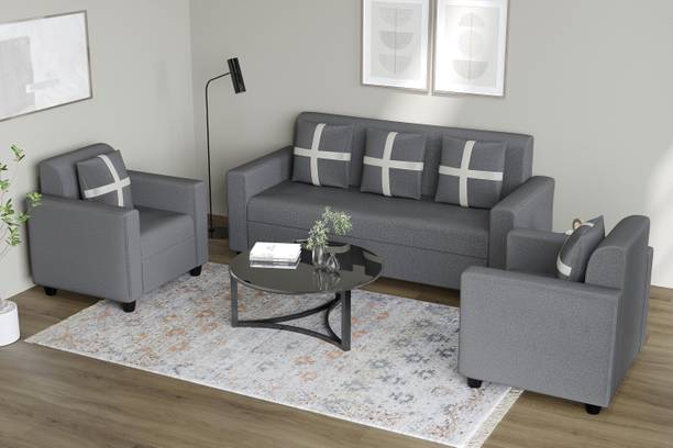 Craftjar Fabric 3 + 1 + 1 Sofa Set
