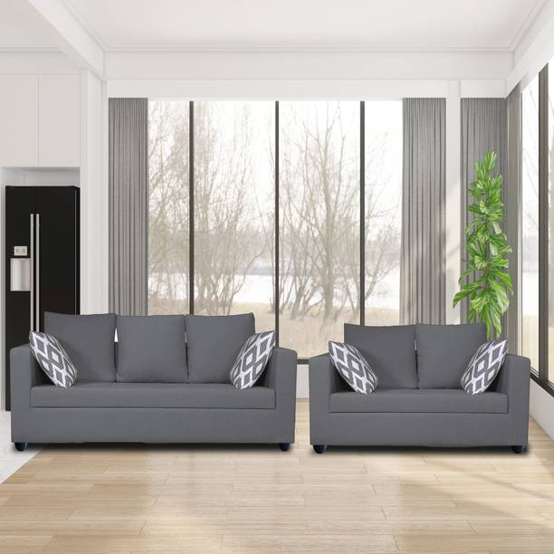 Cozyheaven Allie 3+2 Sofa Set For Living Room Fabric 3 + 2 Sofa Set