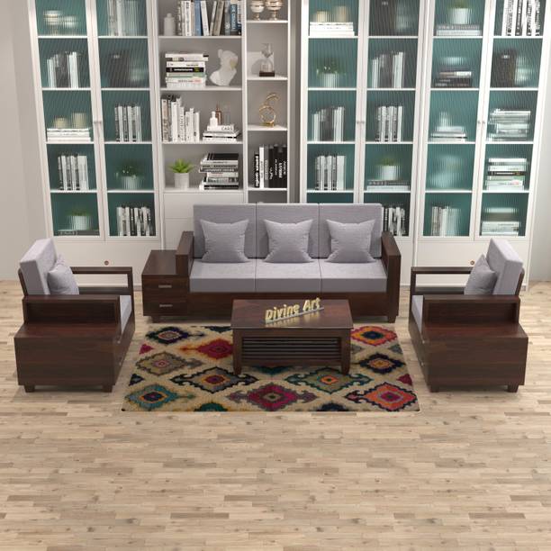 DOKRI 5 Seater Sofa For Living, Waiting Room/ Office Fabric Fabric 3 + 1 + 1 Sofa Set