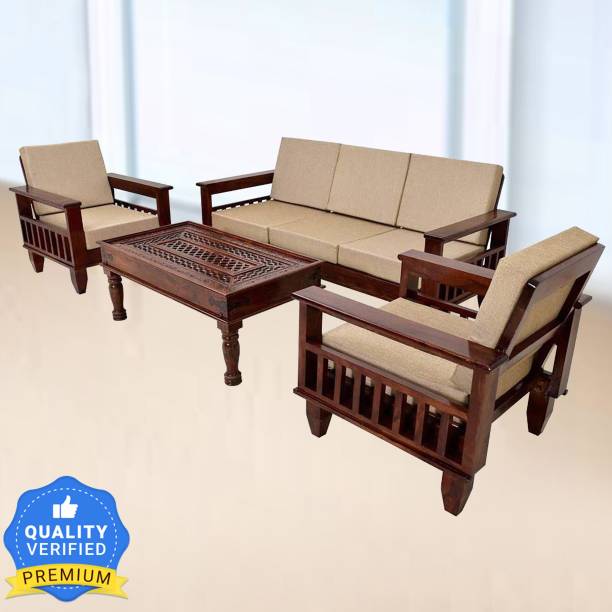 Kendalwood Furniture without center table Fabric 3 + 1 + 1 Sofa Set
