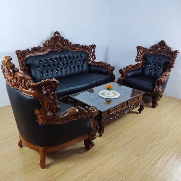 HR ENTERPRISES Leatherette 3 + 1 + 1 Sofa Set
