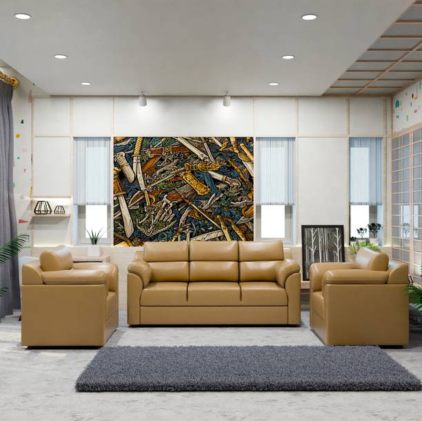 Sekar Lifestyle Comfort Series Leatherette 3 + 1 + 1 Sofa Set