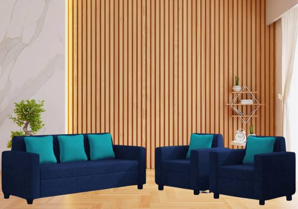 LEF Premium Quality Jute Fabric 3 + 1 + 1 Sofa Set