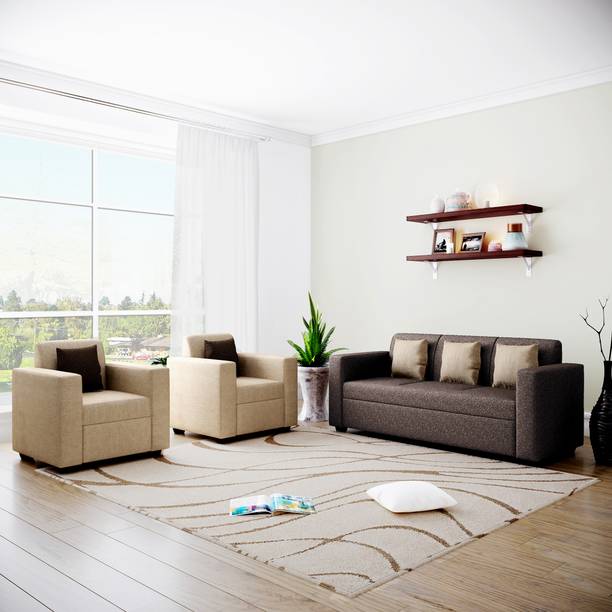 Flipkart Perfect Homes Burano Fabric 3 + 1 + 1 Sofa Set