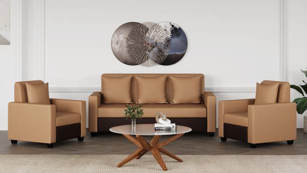 WESTIDO Solitaire Fabric 3 + 1 + 1 Sofa Set