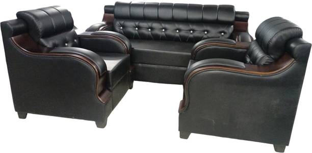 RoyalR 53 Number Half-leather 3 + 1 + 1 Sofa Set