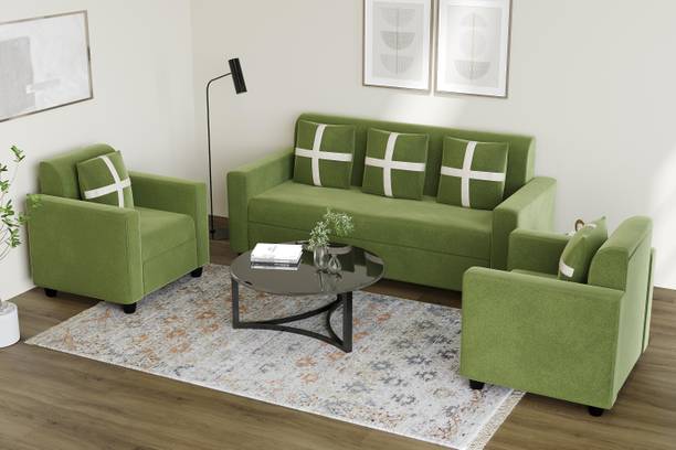 Craftjar Fabric 3 + 1 + 1 Sofa Set
