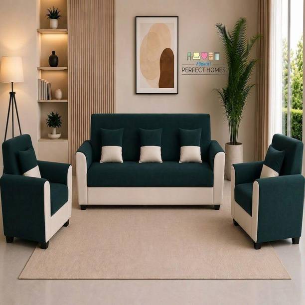 Flipkart Perfect Homes Century Velvet Fabric 3 + 1 + 1 Sofa Set