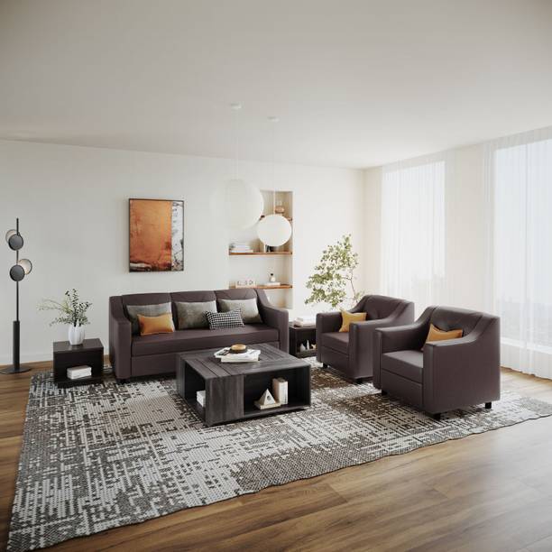 Interio by Godrej Monarch Leatherette 3 + 1 + 1 Sofa Set