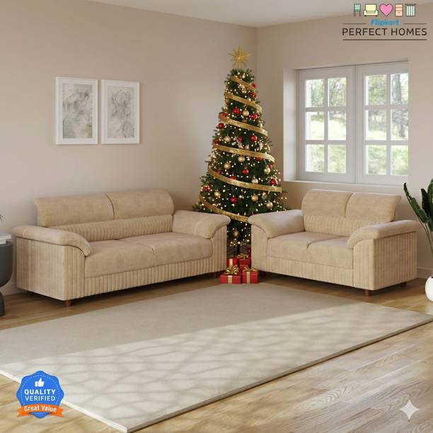Flipkart Perfect Homes Aristo Tufted Premium Velvet Fabric 3 + 2 Sofa Set